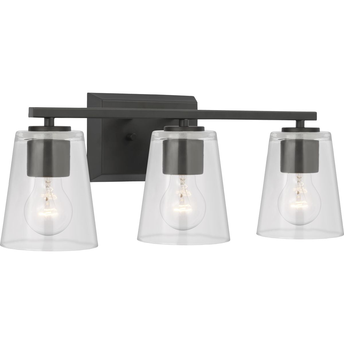 Progress Lighting P300459-31M Vertex 3 light matte black bath vanity wall light product image
