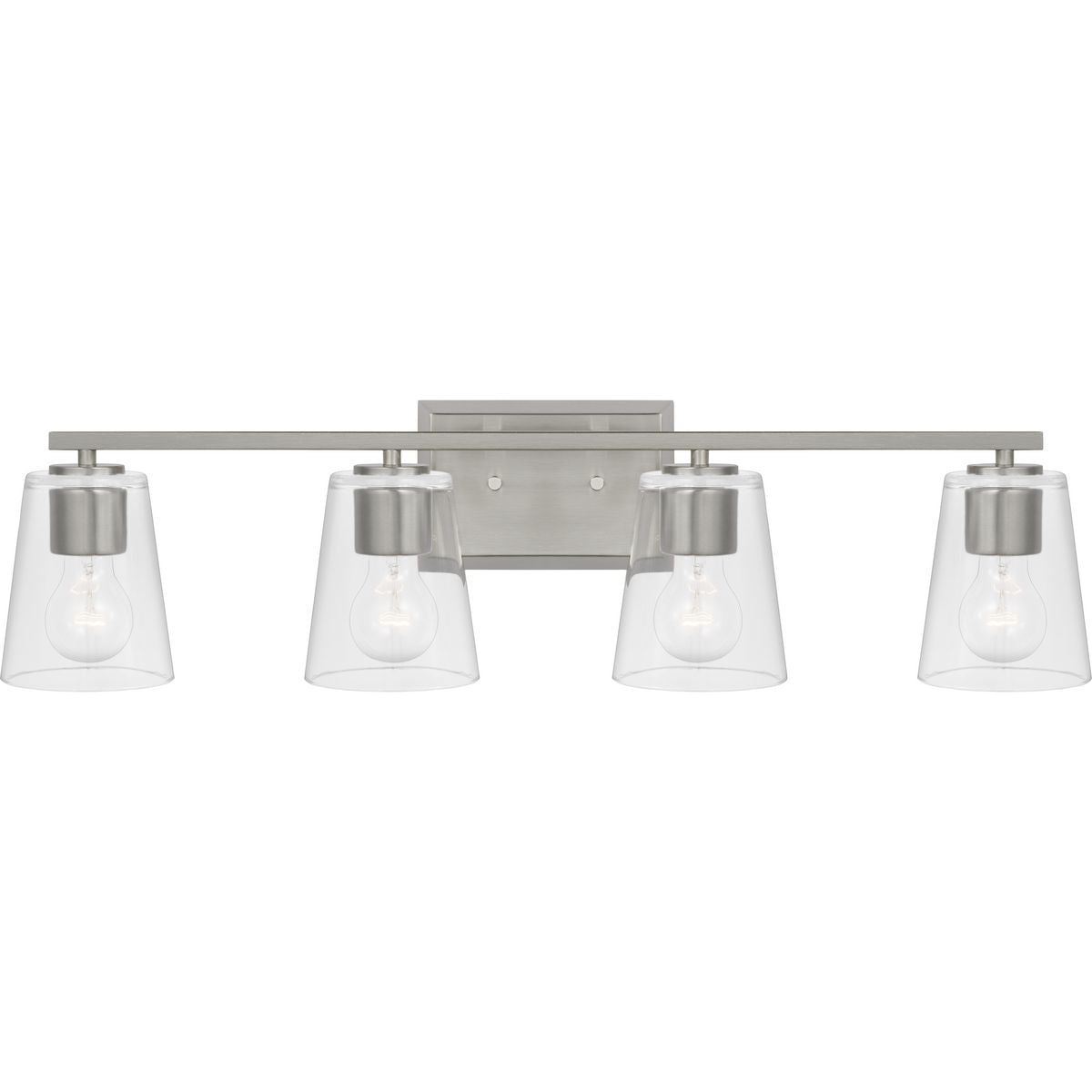 Progress Lighting Vertex 4 light brushed nickel bath vanity wall light