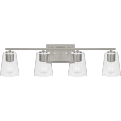 Progress Lighting Vertex 4 light brushed nickel bath vanity wall light