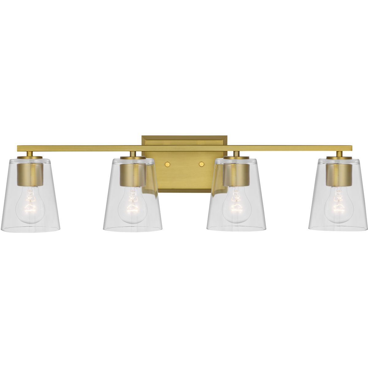 Progress Lighting P300460-191 Vertex 4 Light Brushed Gold Bath Vanity Wall Light