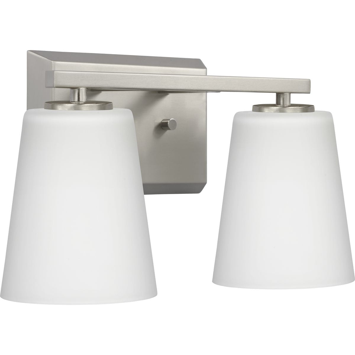 Progress Lighting Vertex 2 light brushed nickel bath vanity wall light