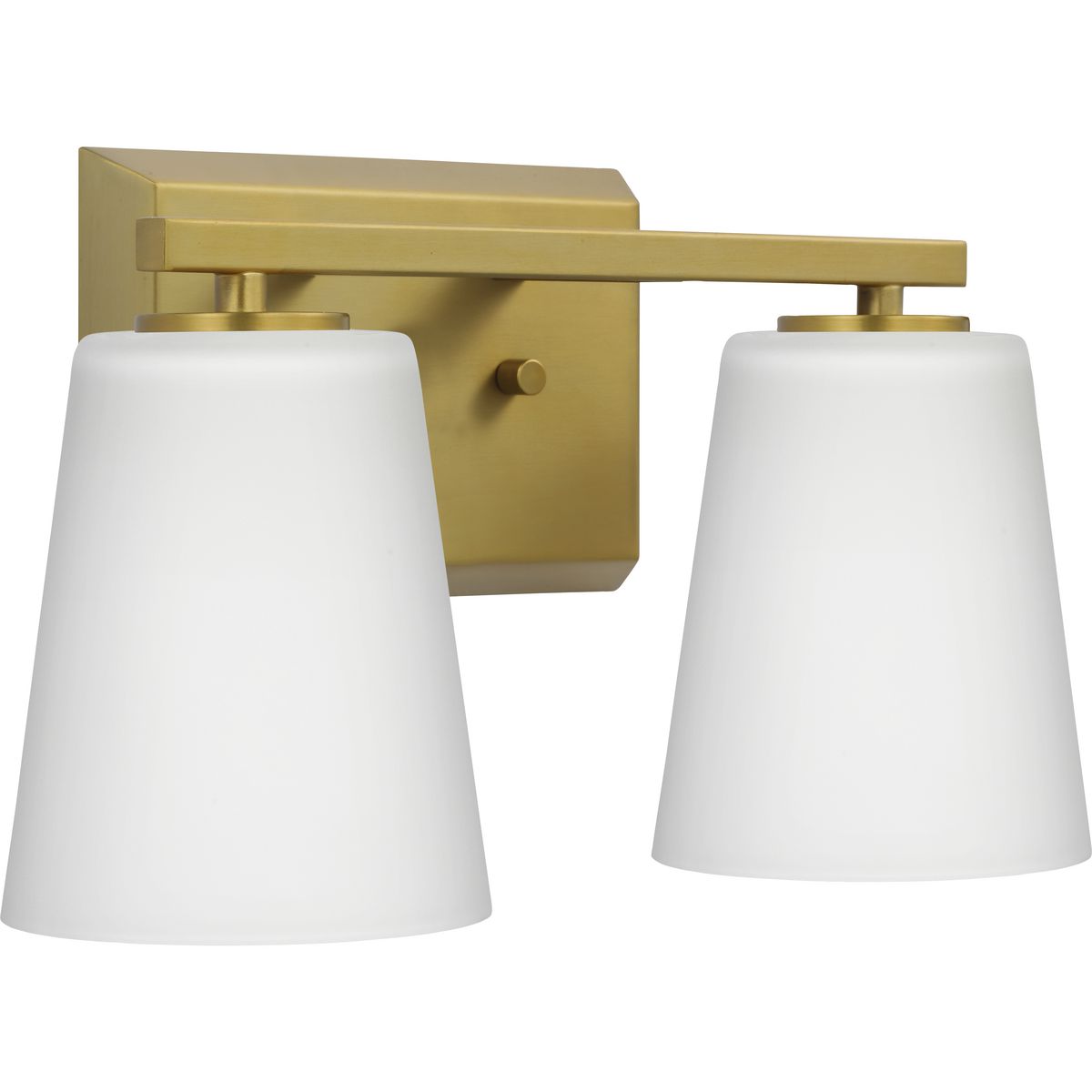 Progress Lighting Vertex 2 light brushed gold bath vanity wall light