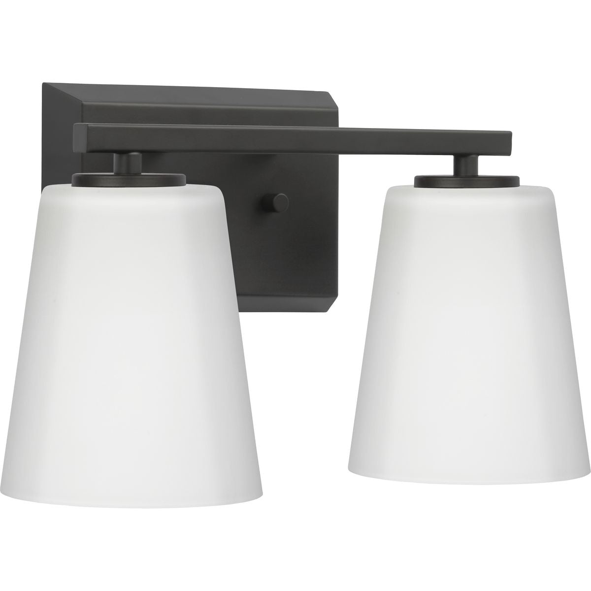 Progress Lighting Vertex 2 light matte black bath vanity wall light