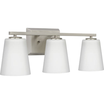 Progress Lighting P300463-009 Vertex 3 light brushed nickel bath vanity wall light