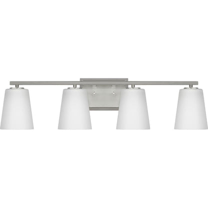 Progress Lighting Vertex 4 light brushed nickel bath vanity wall light