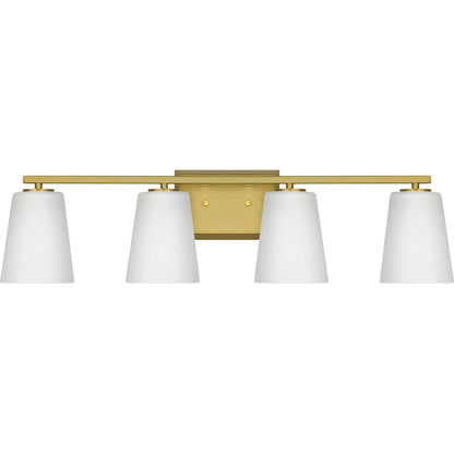 Progress Lighting P300464-191 Vertex 4 light brushed gold bath vanity wall light