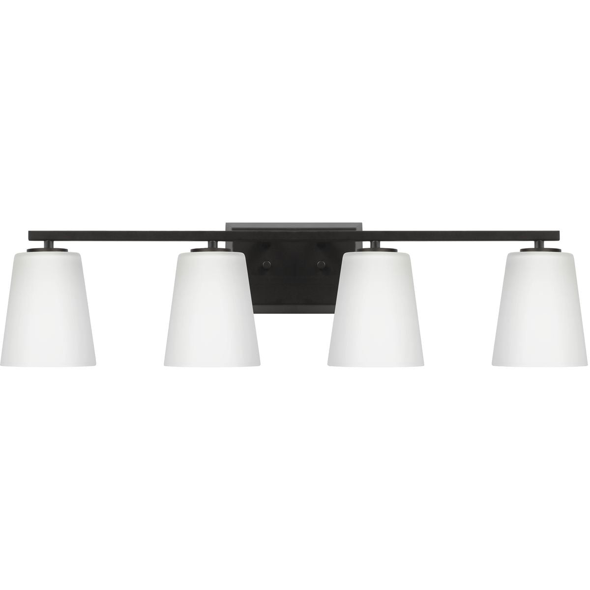 Progress Lighting Vertex 4 light matte black bath vanity wall light