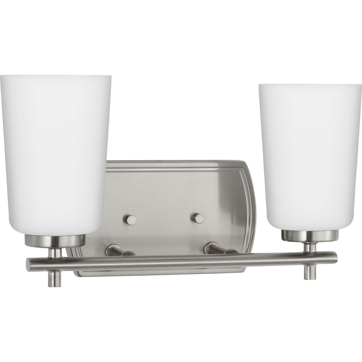Progress Lighting Adley 2 light brushed nickel bath vanity wall light