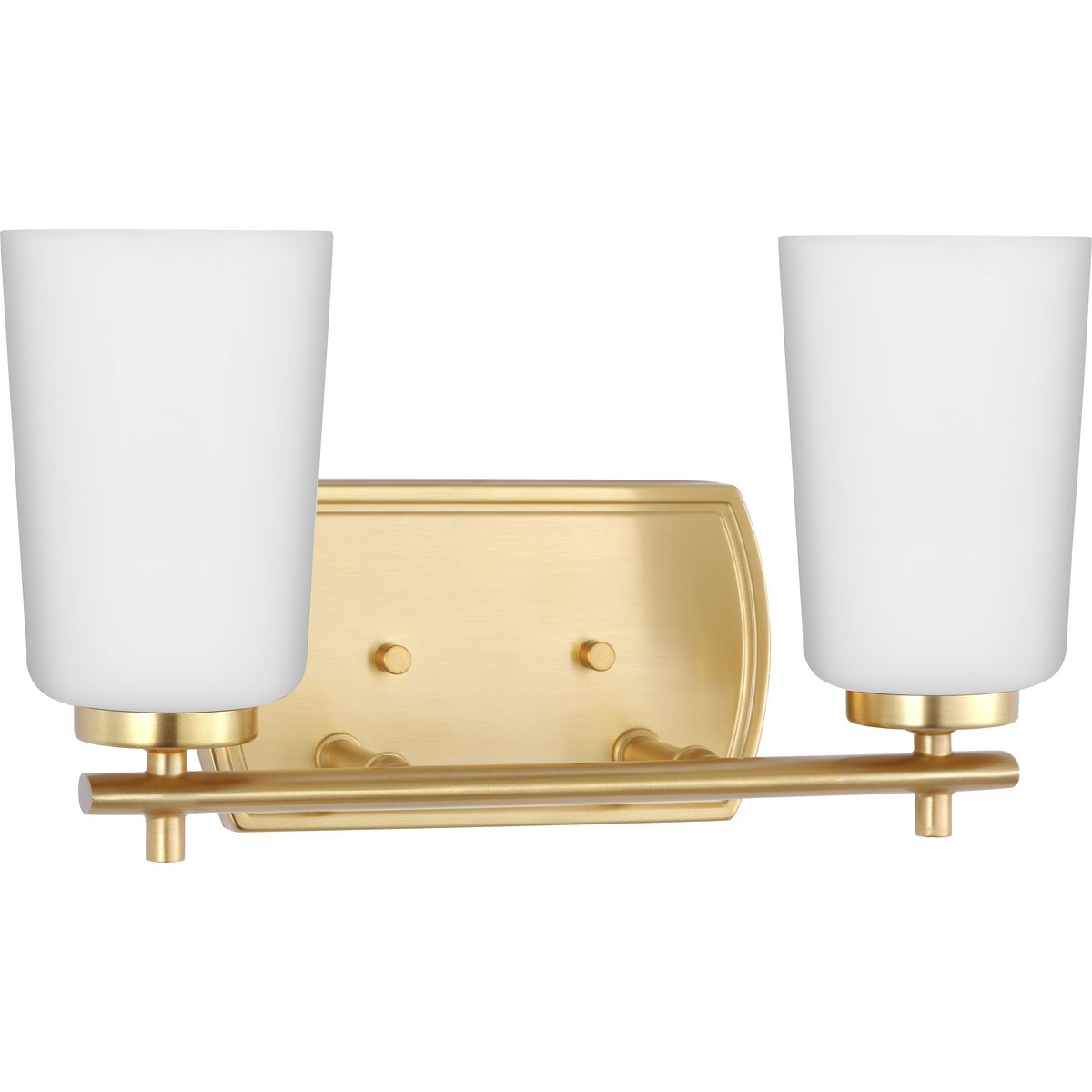 Progress Lighting Adley 2 light satin brass bath vanity wall light