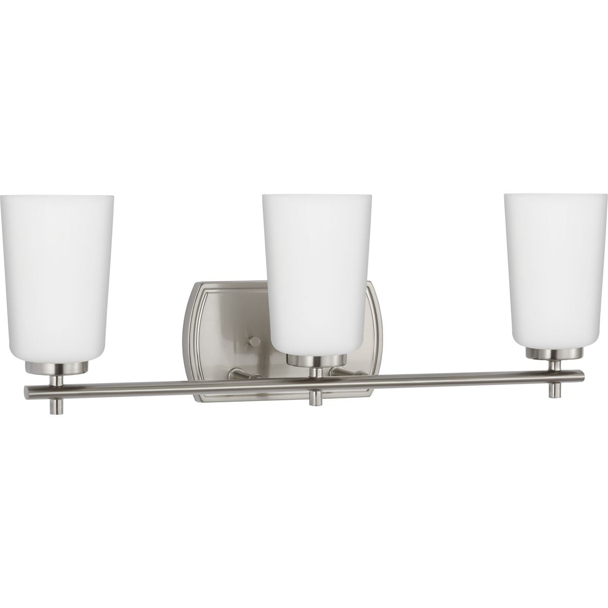 Progress Lighting Adley 3 light brushed nickel bath vanity wall light