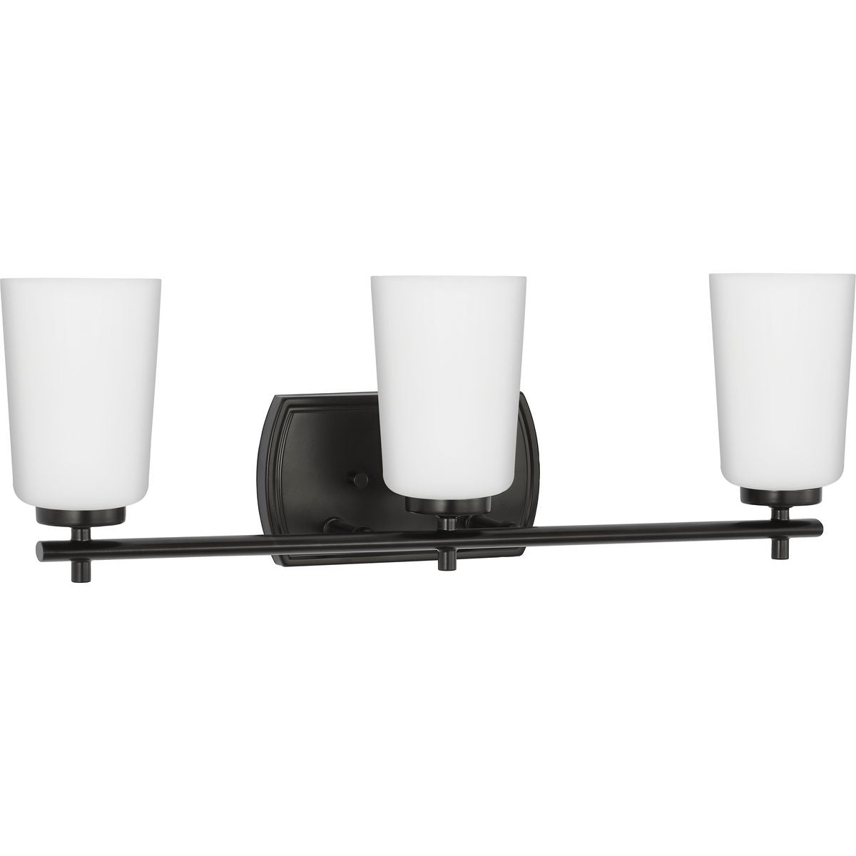 Progress Lighting Adley 3 light matte black bath vanity wall light
