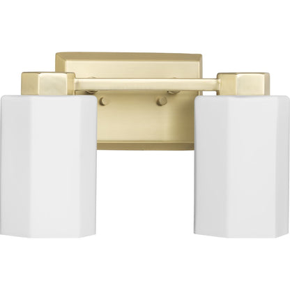 Progress Lighting P300477-191 Estrada 2 Light Brushed Gold Bath Vanity Wall Light - Product Image