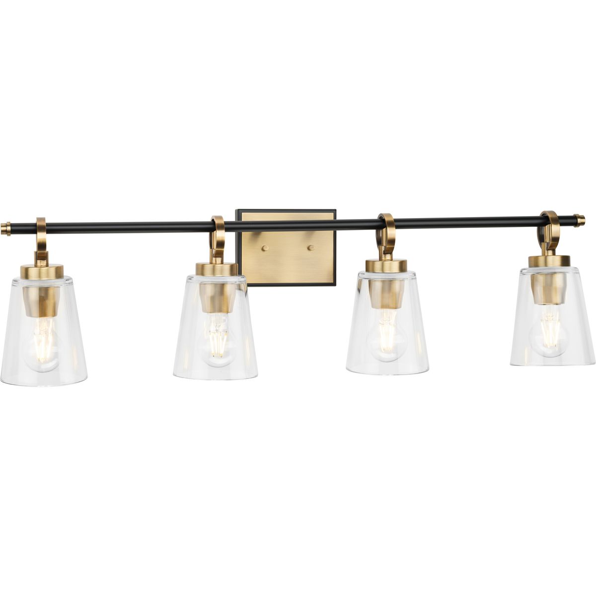 Progress Lighting P300483-163 Cassell 4 light vintage brass bath vanity wall light