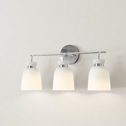 Progress Lighting P300486-015 Lexie 3 Light Polished Chrome Bath Vanity Wall Light - On