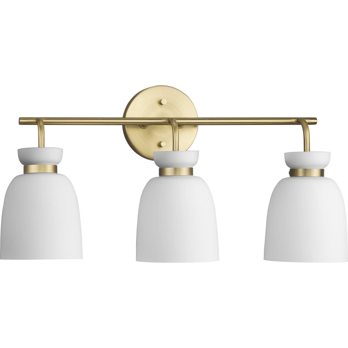 Progress Lighting Lexie 3 light brushed gold bath vanity wall light