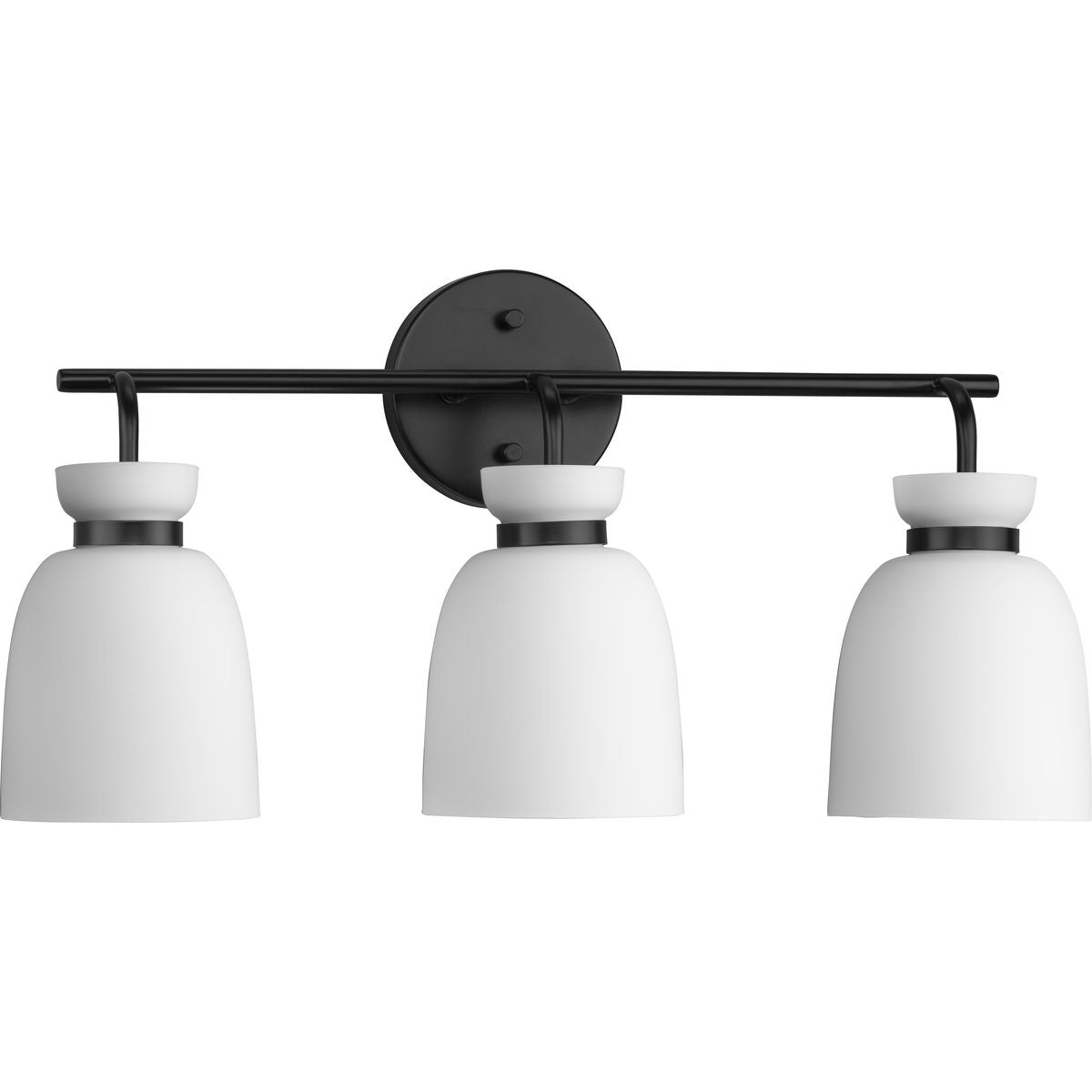 Progress Lighting Lexie 3 light matte black bath vanity wall light
