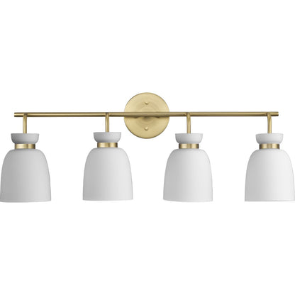 Progress Lighting P300487-191 Lexie 4 light brushed gold bath vanity wall light