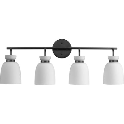 Progress Lighting P300487-31M Lexie 4 light matte black bath vanity wall light