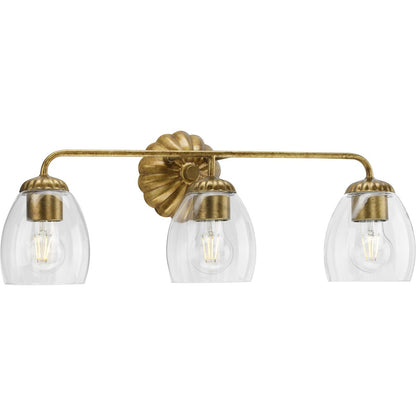 Progress Lighting P300490-204 Quillan 3 light gold ombre bath vanity wall light product image