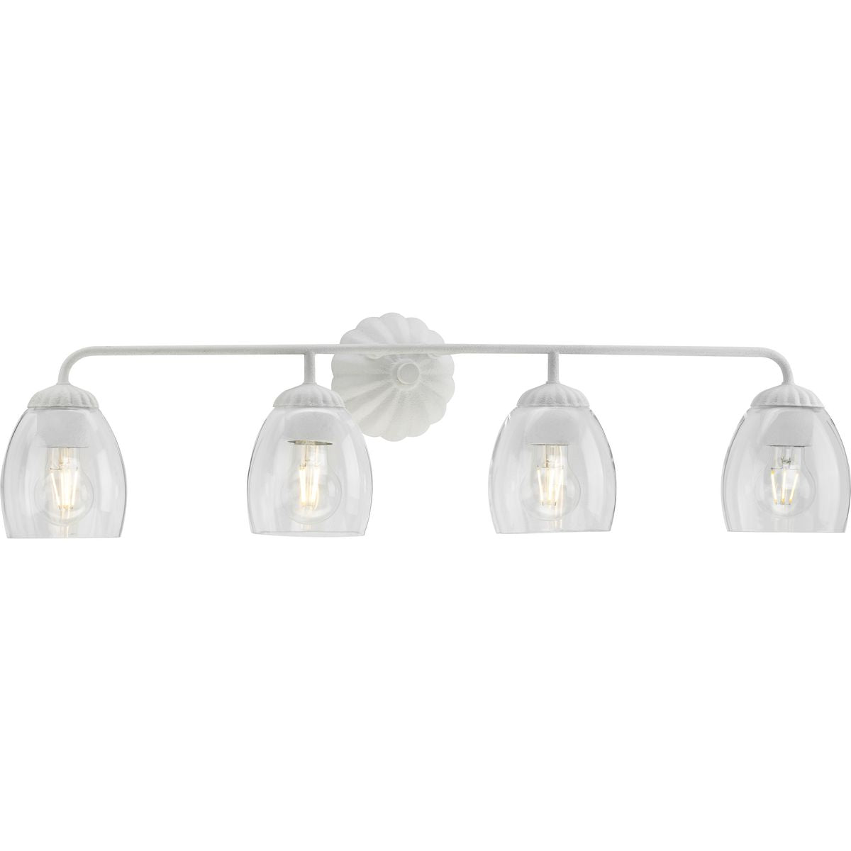 Progress Lighting P300491-197 Quillan 4 Light White Plaster Bath Vanity Wall Light product shot