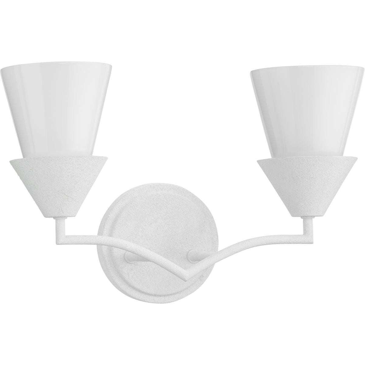 Progress Lighting P300496-197 Pinellas 2 light bath vanity wall light in White Plaster