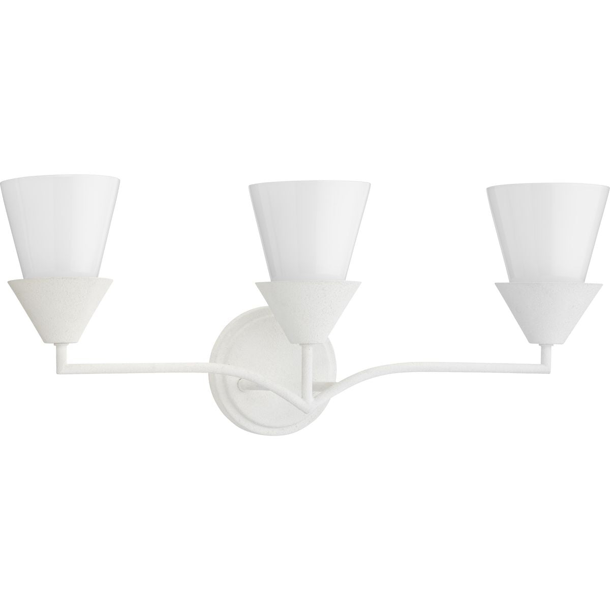 Progress Lighting P300497-197 Pinellas 3 Light White Plaster Bath Vanity Wall Light