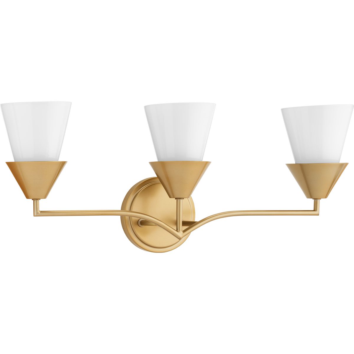 Progress Lighting P300497-205 Pinellas 3-Light Soft Gold Bath Vanity Wall Light - Product View
