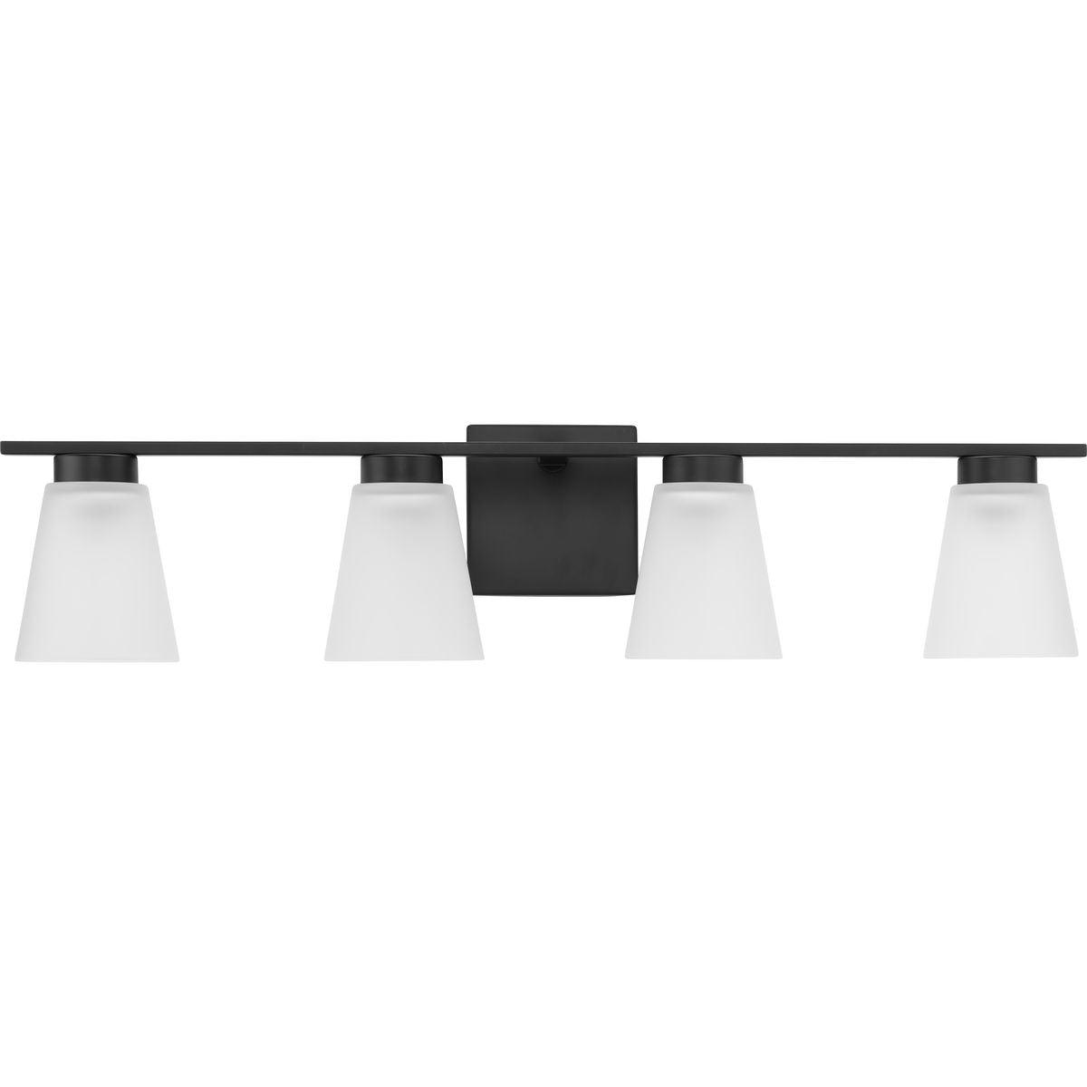 Progress Lighting Tanner 4 light matte black bath vanity wall light