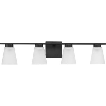 Progress Lighting Tanner 4 light matte black bath vanity wall light