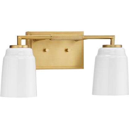 Progress Lighting P300504-191 Spenser 2 Light Brushed Gold Bath Vanity Wall Light - product hero shot