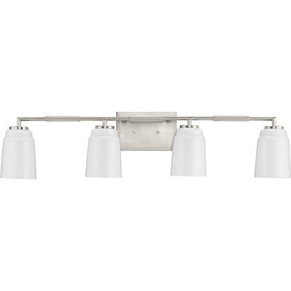 Progress Lighting Spenser 4 light brushed nickel bath vanity wall light