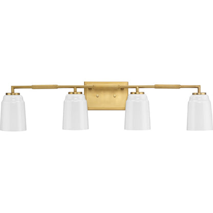 Progress Lighting P300506-191 Spenser 4 light brushed gold bath vanity wall light