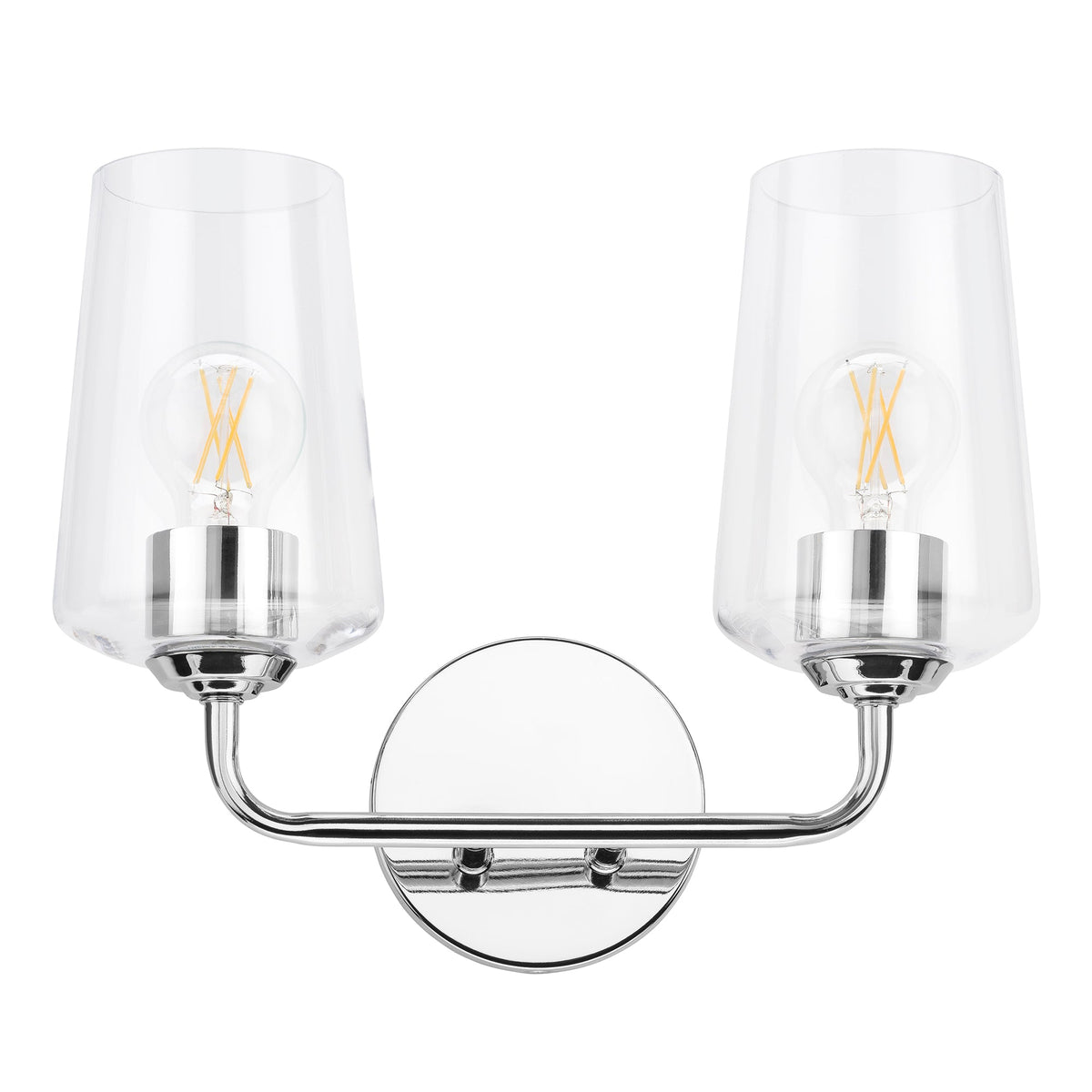 Progress Lighting Celino 2 light polished chrome bath vanity wall light detail view