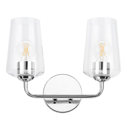 Progress Lighting Celino 2 light polished chrome bath vanity wall light detail view