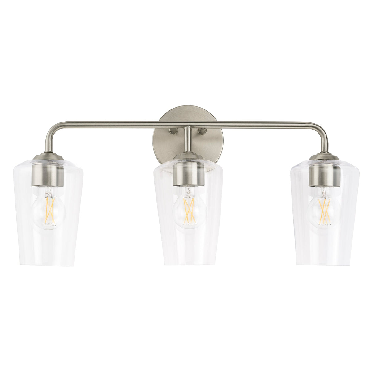 Progress Lighting P300541-009 Celino 3 Light Brushed Nickel Bath Vanity Wall Light front view
