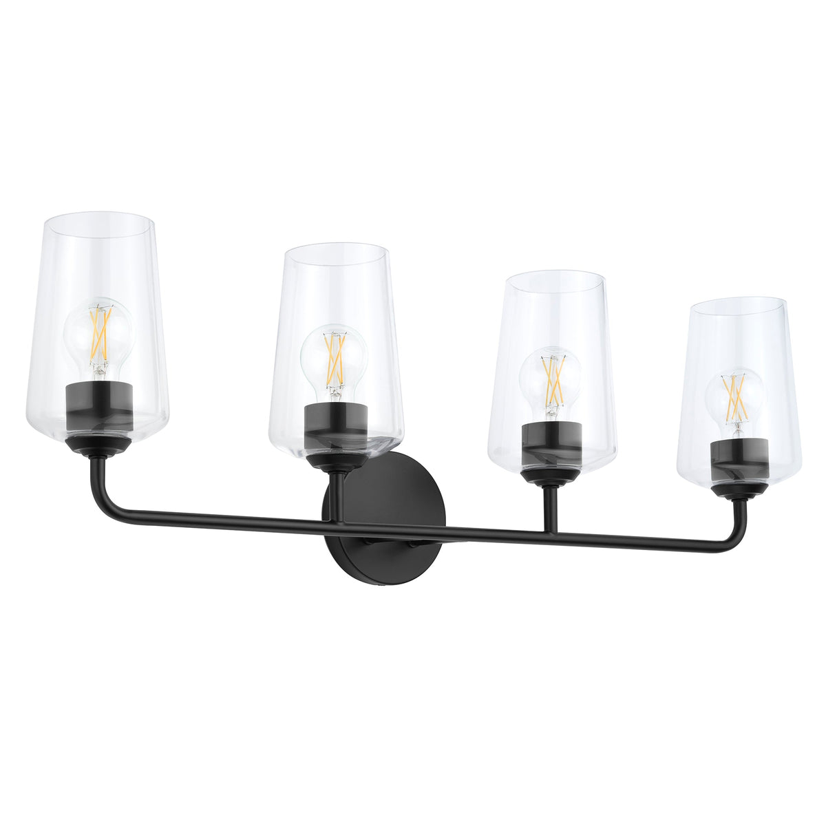 Progress Lighting P300542-031 Celino 4 Light Black Bath Vanity Wall Light - Hero Product Image
