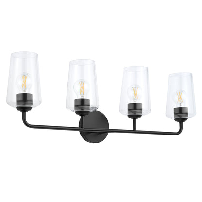 Progress Lighting P300542-031 Celino 4 Light Black Bath Vanity Wall Light - Hero Product Image