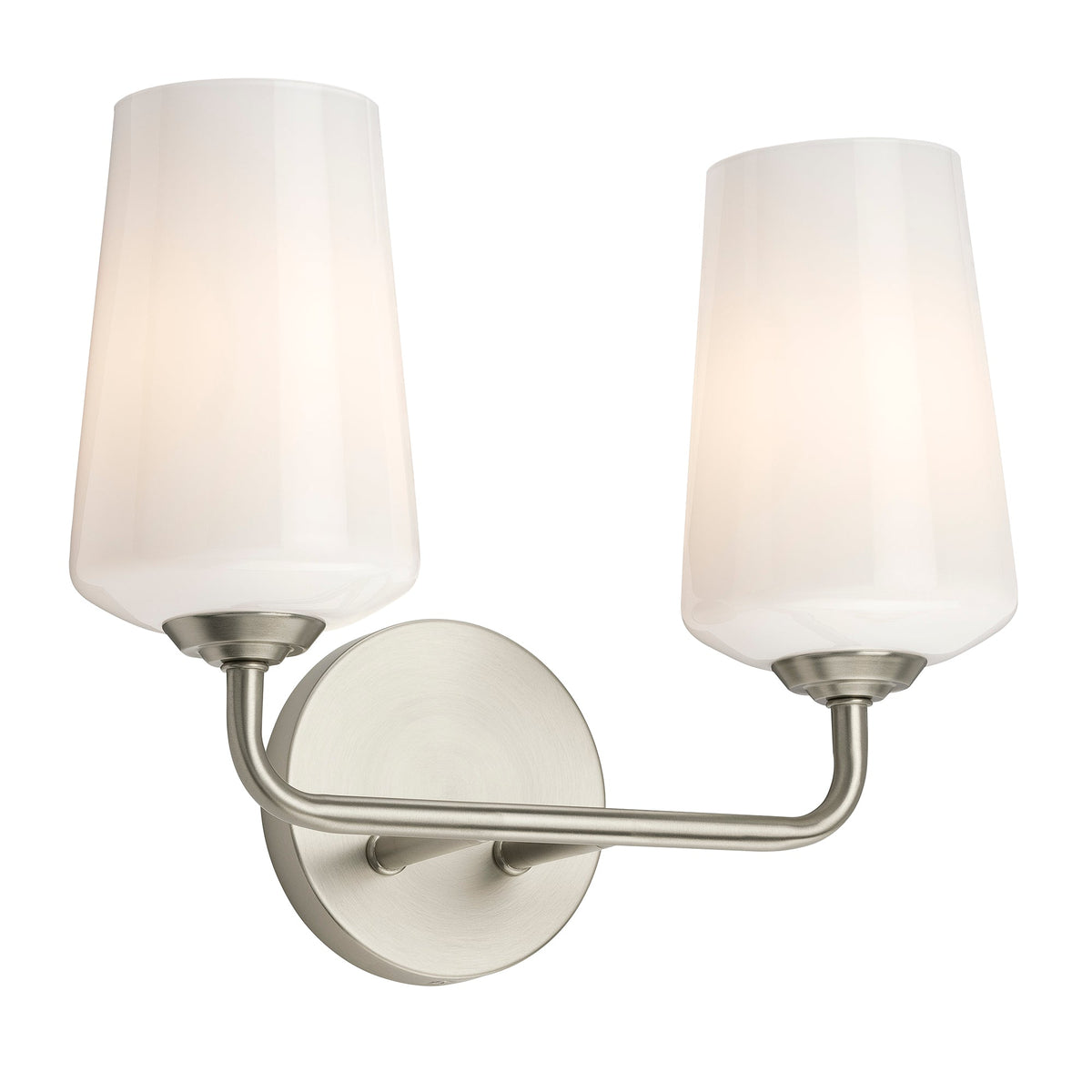 Progress Lighting Celino 2 light bath vanity wall light illuminated