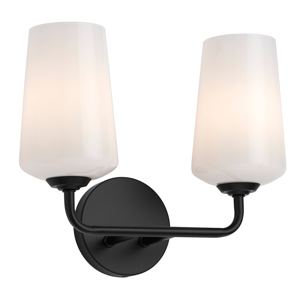 Progress Lighting P300543-031 Celino 2 Light Black Bath Vanity Wall Light illuminated