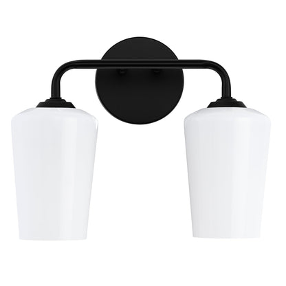 Progress Lighting P300543-031 Celino 2 Light Black Bath Vanity Wall Light shade detail