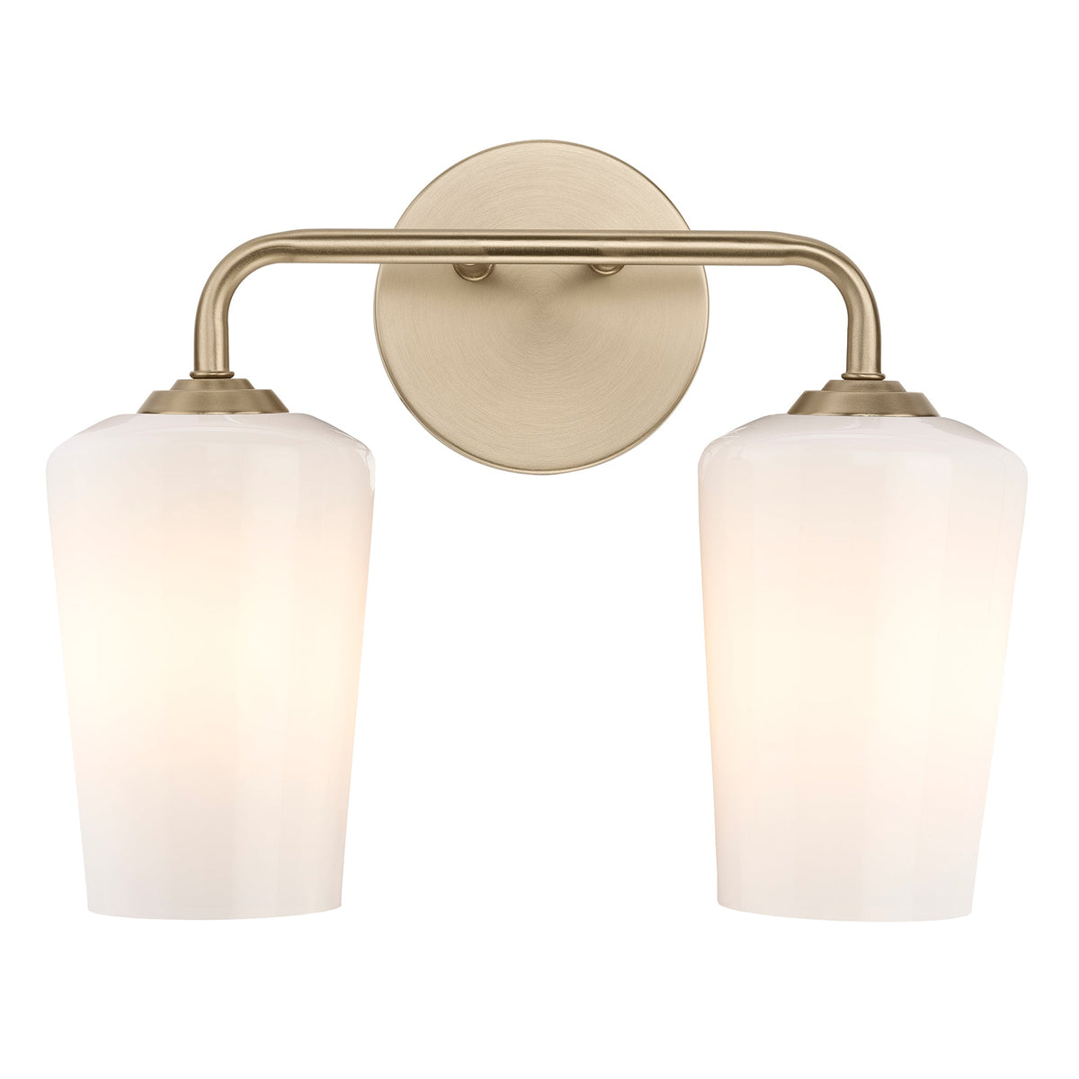 Straight on view of Celino 2 light bath vanity wall light