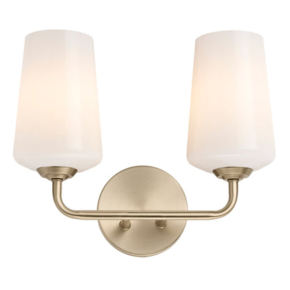 Close up of Celino glass shade and Champagne Bronze finish