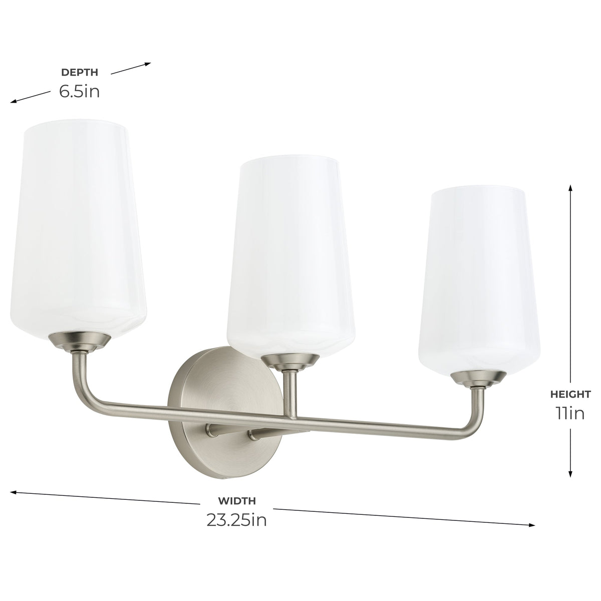 Progress Lighting P300544-009 Celino 3 light bath vanity wall light top view
