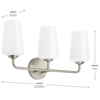 Progress Lighting P300544-009 Celino 3 light bath vanity wall light top view