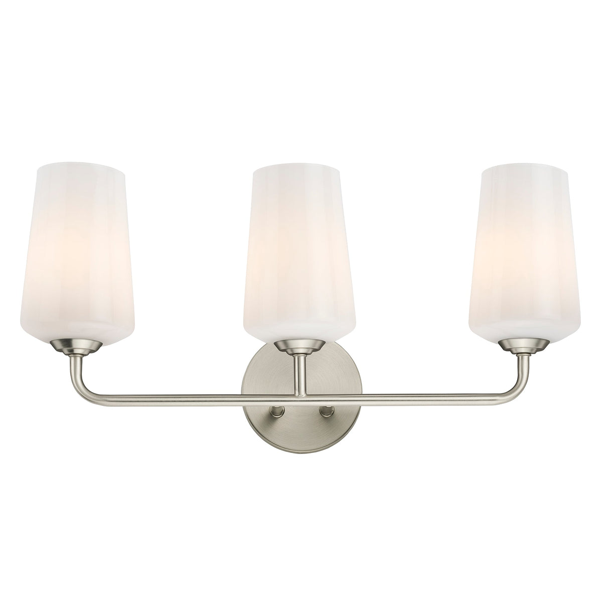 Celino 3 light bath vanity wall lights in bathroom setting