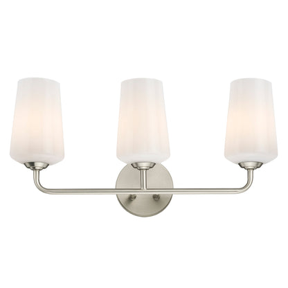 Celino 3 light bath vanity wall lights in bathroom setting
