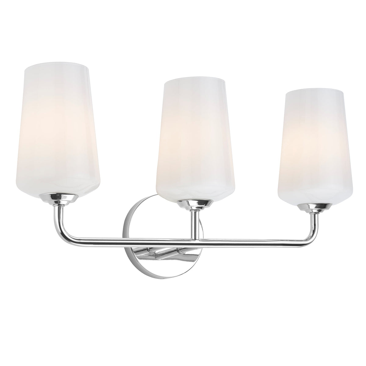 Progress Lighting Celino 3 light polished chrome bath vanity wall light illuminated
