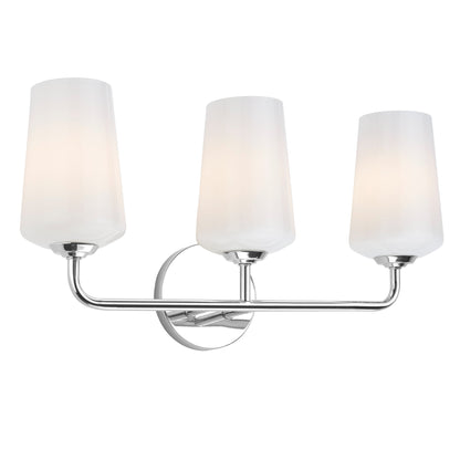 Progress Lighting Celino 3 light polished chrome bath vanity wall light illuminated