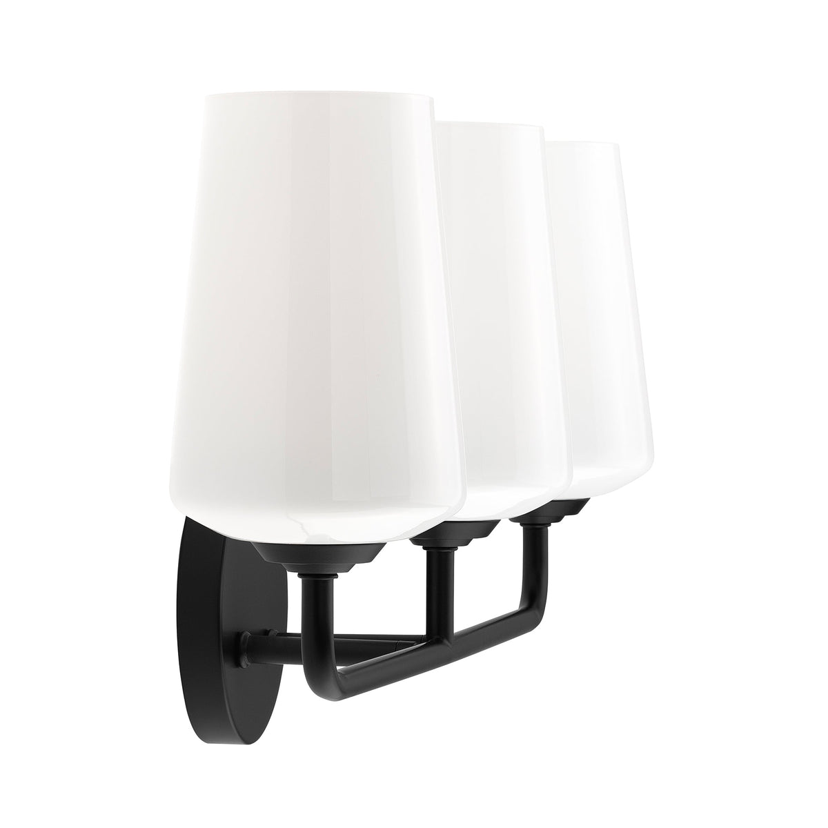 Progress Lighting Celino 3 light black bath vanity wall light side view