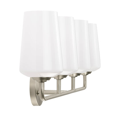 Progress Lighting P300545-009 Celino 4 Light Brushed Nickel Bath Vanity Wall Light - Side View